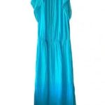 Sunday Saint Tropez teal linen sun dress made in france Blue Size M Photo 2