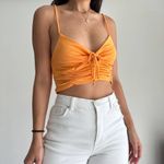 Almost Famous NWT slinky ruched crop top Photo 3