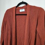 Old Navy  Cardigan Sweater Rust Brown Open Front Pockets Casual Knit Neutral Cozy Photo 1