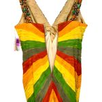 NWT Mandalay Multi Color Silk Beaded Sequin Midi Evening Gown Dress Womens Sz 10 Green Photo 8