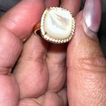 Jupiter Women's Natural Gemstone Mother of Pearl Ring Gold Size 6 Photo 5