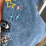 Forever 21  PLUS PREMIUM JEAN JACKET EMBROIDERED STARS RAW HEM XS Photo 5