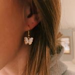 Butterfly Earrings White Photo 0