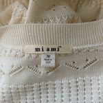 Francesca's Francesca’s Miami Cream Open Front Pointelle Knit Duster Cardigan Photo 8