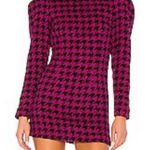 House of Harlow 1960 x Revolve Pink & Black Houndstooth Mini Dress Small Photo 0
