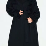 SKIMS  Onyx Boyfriend Fleece Trench Coat Photo 0