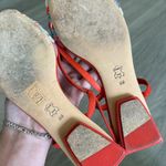 Tory Burch  Pietra Tweed Swingback Sandals Size 8 Color Orange Photo 5