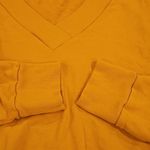 Michael Stars 💕💕 V-Neck Side Slit Ruffle Sweatshirt ~ Saffron Yellow Small Photo 4