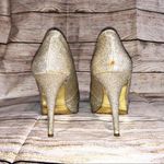 Steve Madden P-Karro Gold Sequin Peep Toe Pump Size 8 Photo 4