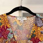Kika Vargas Anemone Floral Scallop Edge Wrap Top in Multicolor Size S Yellow Photo 9