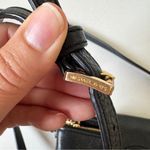 Michael Kors  Black Pebbled Leather Crossbody Handbag Purse Bag Gold Tone Classic Photo 5