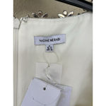Nadine Merabi White Kimberly Embellished Rhinestone Long Sleeve Minidress US 8 Photo 9