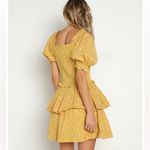 Cleobella  Luna Mini Dress XS Organic Cotton Puff Sleeve Tiered‎ Boho Cottagecore Photo 15