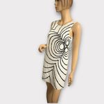 Rachel Zoe Rachel Zoe Sequin Shift Black White Graphic Sleeveless Crew Eyelash Dress Sz2 Photo 4