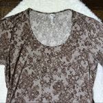 Jockey Brown Floral Lace Print T Photo 1