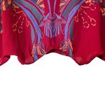 Free People  Beneath The Sea Butterfly Top Red Sheer Crop Women XS Relaxed Boho Photo 2