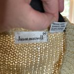 Jason Maxwell Vintage  Tan Knit Sweater Cardigan Size Medium Photo 2