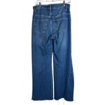 Frame  Le Baggy Palazzo Jeans Altered Raw Hem Size 26 Wide Leg Flare Medium Wash Photo 6