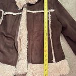 Big Chill Women Faux Fur Brown Jacket Size L Photo 2