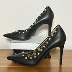 Women’s Christian Siriano 4” Pointed Toe Stiletto Studded Heels Black Size 10 Photo 0