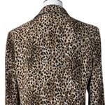 Loft Women's Blazer Classic Wool Blend Leopard Print Open Front Soft Size 12 Photo 7