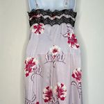 Morgan Lane  Bambi Jumpsuit Silk Floral Wide Leg y2k Lacey SIZE S Photo 3