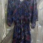 Free People EUC Anna Open Back Dress Black Floral Size Medium Photo 3