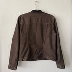 Ralph Lauren Lauren Ralph Jeans Co Brown Corduroy Collar Denim Jean Jacket Womens Size L Photo 3