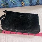 Coach  Black Pebbled Leather Double Zipper Wristlet Photo 11