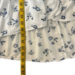 Hollister Tiered Floral Maxi Skirt Size S White High-Low Ruffled Boho Cottage Photo 6