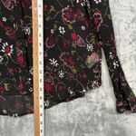 Paige EUC  Floral Sheer Long Sleeve Button Up Shirt  Blouse Women's M Black Photo 9