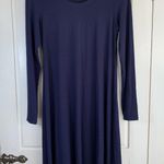 Eileen Fisher  Dress Women’s Small Long Sleeve Midi Blue T Shirt Casual‎ Stretch Photo 0