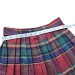 VTG Emily St. John Red Blue Green Plaid Pleated A Line Skirt Size8 MissingButton Size 8 Photo 3