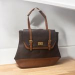 Brown Vegan Leather Backpack with Adjustable Straps Photo 2