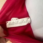 Interludes by Cira | vintage hot pink sheer lace high slit midi slip dress P/XS Photo 4