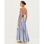 Veronica Beard 💕💕 McKinney Strapless Cotton Maxi Dress Electric Blue Medium NWT Photo 2