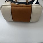 Coach  Hadley Shoulder Tote Dual Straps Striped Canvas Leather Travel Bag Photo 3