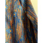 Vintage 70s Shaker Sport Long Sleeve Geometric Print Button Down Shirt Blue Size undefined Photo 6