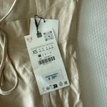 ZARA Beige Linen Dress With Slit Detail And Strappy Open Back From Italy Photo 7