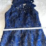 Saylor “Jessa” Floral Lace Mini Dress Navy Size M Photo 5