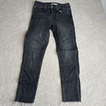 Levi's Women's 27 Wedgie Skinny Black High Rise Jeans Raw Hem Photo 1