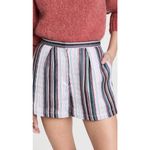 IRO  Tolie Pleat Front Short‎ Stripe High-Waist Shorts Photo 3