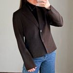 Lafayette 148 Wool Button Down Blazer Size 6 Brown Photo 1