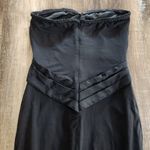 Retrofête Retrofete Black Strapless Maxi Dress XS? Braided Hems Sample Thigh High Slit Photo 5