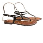 Sam Edelman  Gigi Flat Leather T-Strap Thong Slingback Ankle Strappy Sandals Sz 7 Photo 1