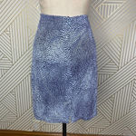J. McLaughlin  Blue Speckle Dot Printed Pencil Skirt‎ Size US 6 Photo 5