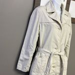 Old Navy Vintage Cream Women’s Long Sleeve Button Down Trench Coat w/ Belt-Large Photo 3
