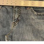 Silver Jeans  Skirt Denim Devah Womens Size 28 Raw Seam Raw Hem Pink Stitching Photo 4