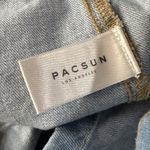 PacSun SZ 29 - 70s Jean Shorts Tie Belt Hi-Rise Zip-Fly Seamed Light Wash Blue Photo 6