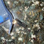 Kate Spade  Pencil Pouch Cosmetic Bag Plastic Covered Flowers‎ (Papyrus) Blue R Photo 1